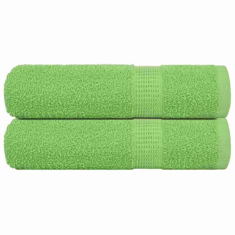 Serviettes vidaxl 2 ST 50x100 cm 360 g m² 100% coton vert pomme