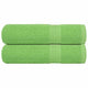 Serviettes vidaxl 2 ST 50x100 cm 360 g m² 100% coton vert pomme