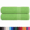 Serviettes vidaxl 2 ST 50x100 cm 360 g m² 100% coton vert pomme