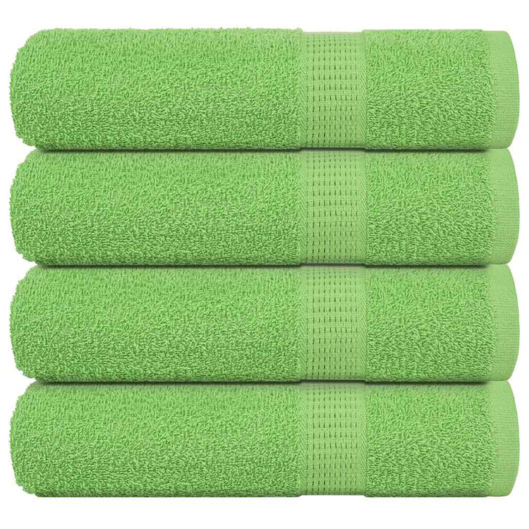 Serviettes vidaxl 4 ST 50x100 cm 360 g m² 100% coton vert pomme