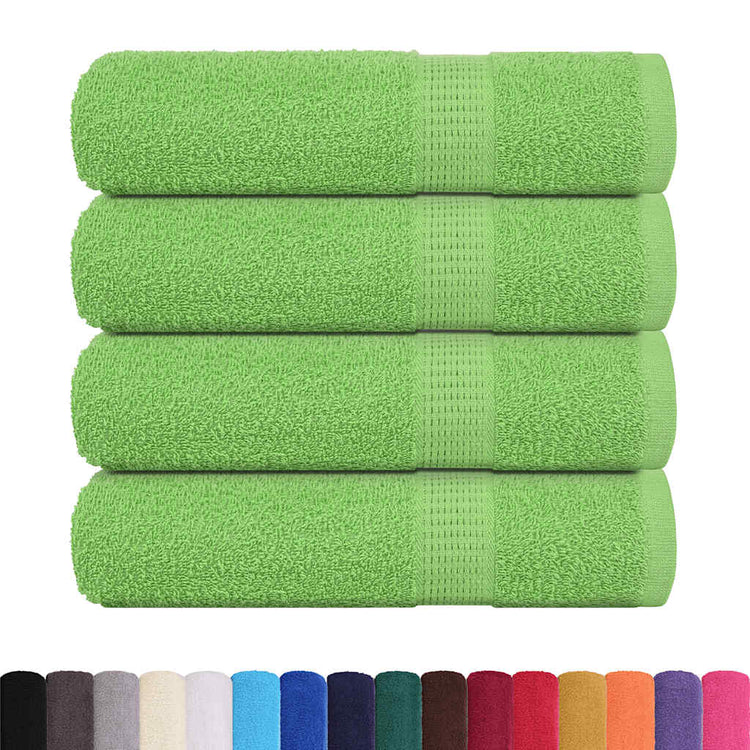 Serviettes vidaxl 4 ST 50x100 cm 360 g m² 100% coton vert pomme