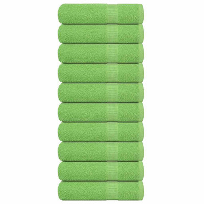 Serviettes Vidaxl 10 ST 50x100 cm 360 g m² 100% coton vert pomme
