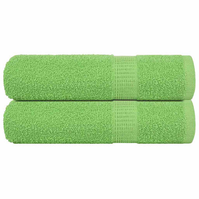 Serviettes de douche vidaxl 2 st 70x140 cm 360 g m² 100% coton vert pomme