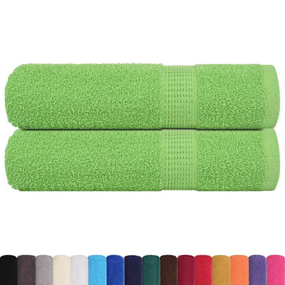 Serviettes de douche vidaxl 2 st 70x140 cm 360 g m² 100% coton vert pomme