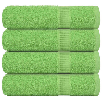 Serviettes de douche Vidaxl 4 ST 70x140 cm 360 g m² 100% coton vert pomme