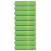 Serviettes de douche vidaxl 10 st 70x140cm 360 g m² 100% coton vert pomme