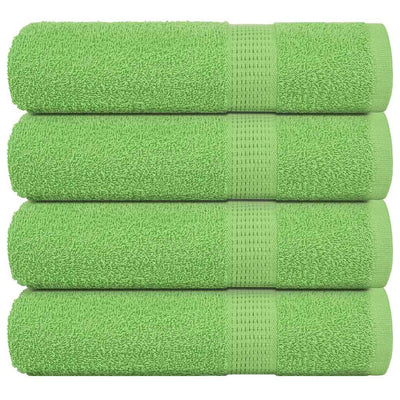 Serviettes de bain vidaxl 4 pc 100x150 cm 360 g m² 100% coton vert pomme