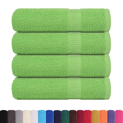 Serviettes de bain vidaxl 4 pc 100x150 cm 360 g m² 100% coton vert pomme