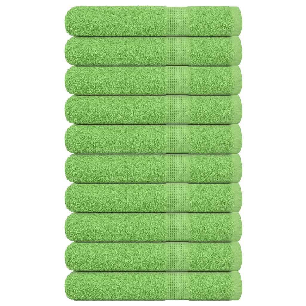 Serviettes sauna vidaxl 10 ST 80x200 cm 360 g m² 100% coton vert pomme