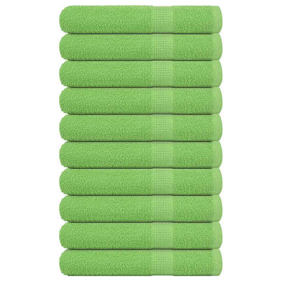 Serviettes sauna vidaxl 10 ST 80x200 cm 360 g m² 100% coton vert pomme