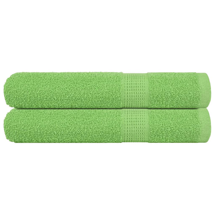 Serviettes vidaxl 2 pcs 100x200 cm 360 g m² 100% coton vert pomme