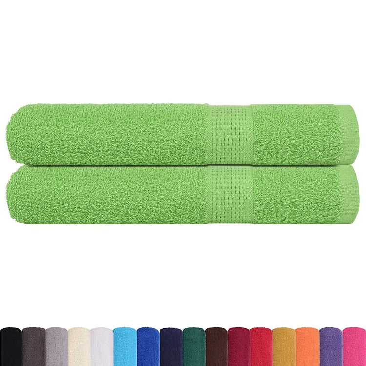Serviettes vidaxl 2 pcs 100x200 cm 360 g m² 100% coton vert pomme