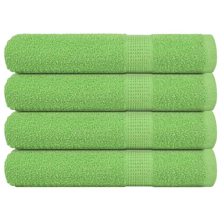 Serviettes vidaxl 4 ST 100x200 cm 360 g m² 100% coton vert pomme