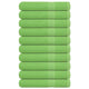 Serviettes vidaxl 10 pcs 100x200 cm 360 g m² 100% coton vert pomme