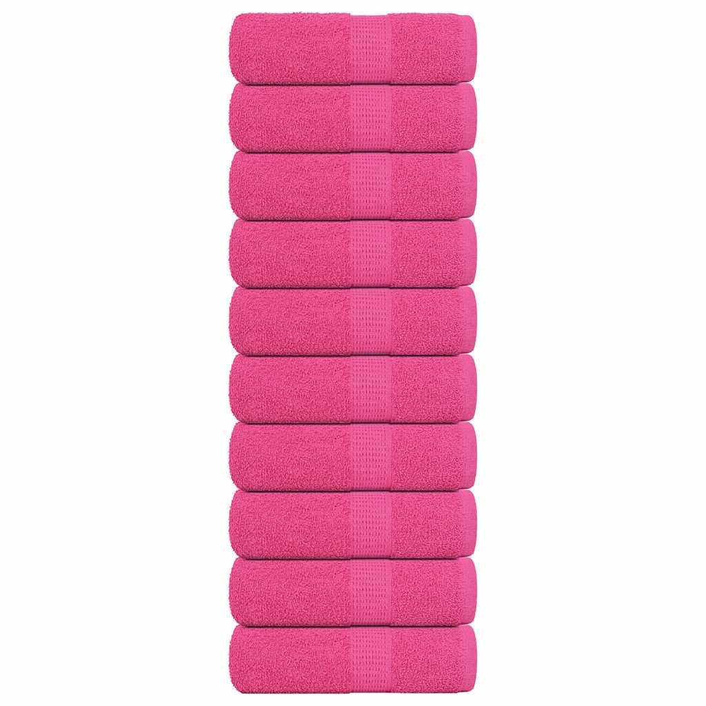 Vidaxl Guest Wipes 10 PCS 30x50 cm 360 g m² 100% coton rose