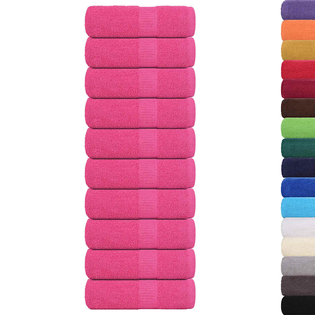 Vidaxl Guest Wipes 10 PCS 30x50 cm 360 g m² 100% coton rose