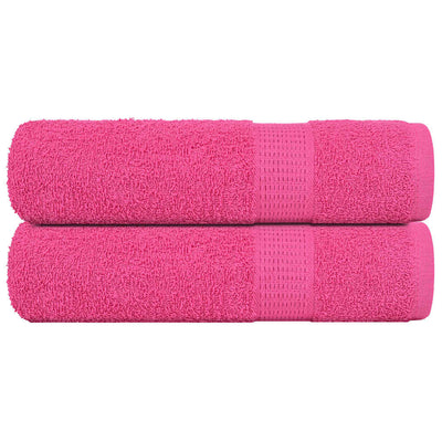 Serviettes Vidaxl 2 ST 50x100 cm 360 g m² 100% coton rose