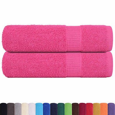 Serviettes Vidaxl 2 ST 50x100 cm 360 g m² 100% coton rose