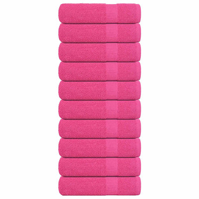Serviettes Vidaxl 10 ST 50x100 cm 360 g m² 100% coton rose