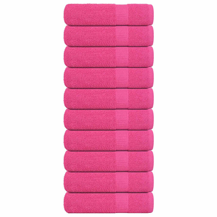 Serviettes Vidaxl 10 ST 50x100 cm 360 g m² 100% coton rose