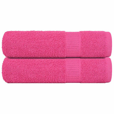 Serviettes de douche vidaxl 2 st 70x140 cm 360 g m² 100% coton rose