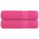 Serviettes de douche vidaxl 2 st 70x140 cm 360 g m² 100% coton rose