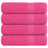 Serviettes de douche vidaxl 4 ST 70x140 cm 360 g m² 100% coton rose