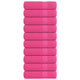 Serviettes de douche vidaxl 10 st 70x140 cm 360 g m² 100% coton rose