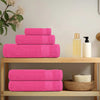 Serviettes de douche vidaxl 10 st 70x140 cm 360 g m² 100% coton rose