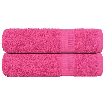 Serviettes de bain vidaxl 2 ST 100x150 cm 360 g m² 100% coton rose