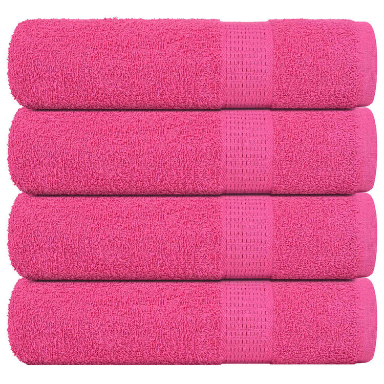 Serviettes de bain vidaxl 4 ST 100x150 cm 360 g m² 100% coton rose