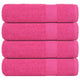 Serviettes de bain vidaxl 4 ST 100x150 cm 360 g m² 100% coton rose