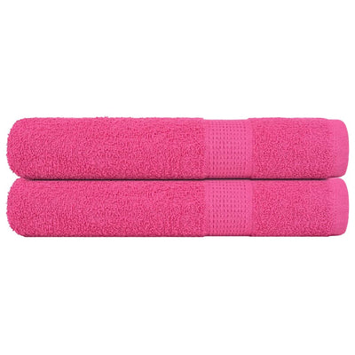 Serviettes vidaxl 2 pcs 100x200 cm 360 g m² 100% coton rose