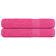 Serviettes vidaxl 2 pcs 100x200 cm 360 g m² 100% coton rose