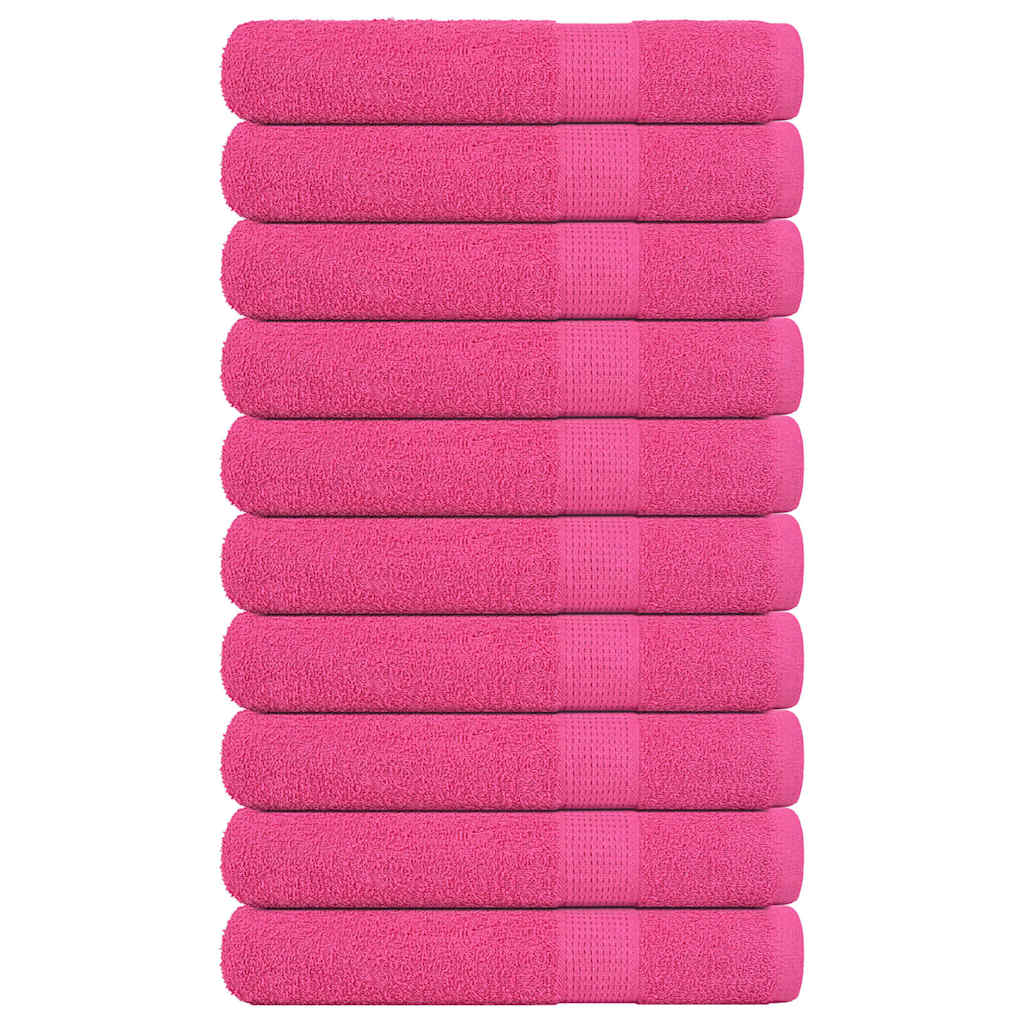 Serviettes Vidaxl 10 PCS 100x200 cm 360 g m² 100% coton rose