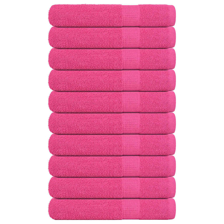 Serviettes Vidaxl 10 PCS 100x200 cm 360 g m² 100% coton rose