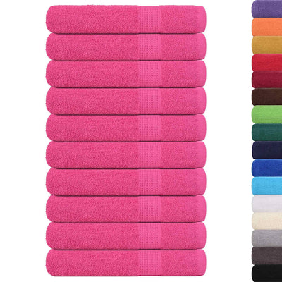 Serviettes Vidaxl 10 PCS 100x200 cm 360 g m² 100% coton rose