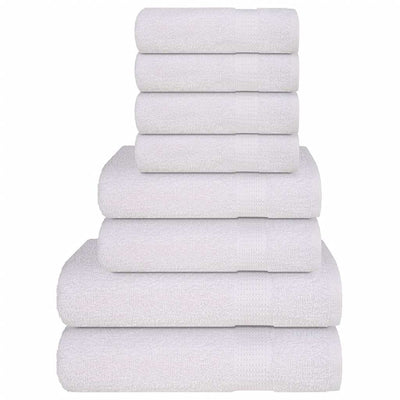Ensemble de serviettes Vidaxl 8 pièces 360 g m² 100% coton blanc