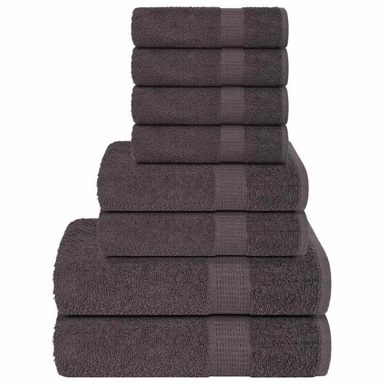 Ensemble de serviettes Vidaxl 8 pièces 360 g m² 100% coton Color