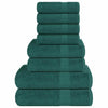 Ensemble de serviettes Vidaxl 8 pièces 360 g m² 100% coton vert