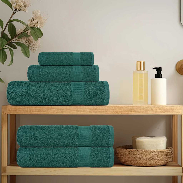 Ensemble de serviettes Vidaxl 8 pièces 360 g m² 100% coton vert