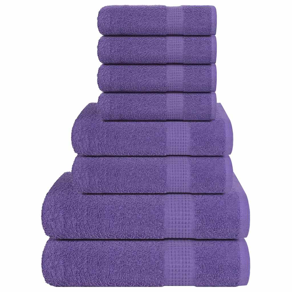 Vidaxl 8 pièces de serviette 360 ​​g m² 100% coton violet