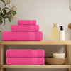 Ensemble de serviettes Vidaxl 8 pièces 360 g m² 100% de coton rose