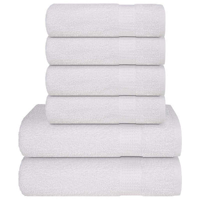 Ensemble de serviettes Vidaxl 6 pièces 360 g m² 100% coton blanc