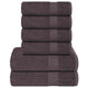 Ensemble de serviettes Vidaxl 6 pièces 360 g m² 100% coton coloré d'anthracite