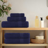 Ensemble de serviettes Vidaxl 6 pièces 360 g m² 100% Cotton Navy Bleu
