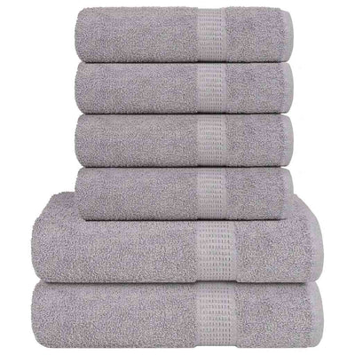 Ensemble de serviettes Vidaxl 6 pièces 360 g m² 100% coton brun