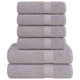 Ensemble de serviettes Vidaxl 6 pièces 360 g m² 100% coton brun