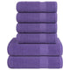 Ensemble de serviettes Vidaxl 6 pièces 360 g m² 100% coton violet