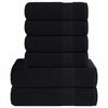 Ensemble de serviettes Vidaxl 6 pièces 360 g m² 100% coton noir